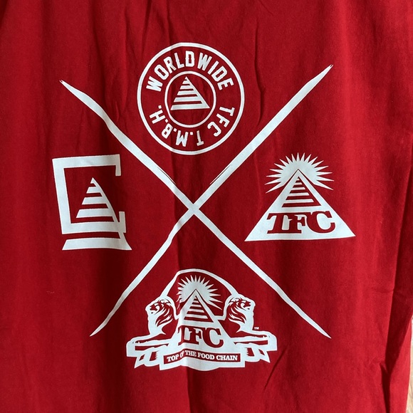 💵TFC Top of The Foodchain Red Tee Size 2XLarge - Picture 1 of 7